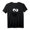 HapPanda Cookie Monster Face T-Shirt – Offiziell lizenzierte Sesame Street Bekleidung in verschiedenen Styles
