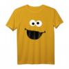 HapPanda Cookie Monster Face T-Shirt – Offiziell lizenzierte Sesame Street Bekleidung in verschiedenen Styles