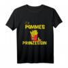 Pommes Prinzessin Frites Fast Food T-Shirt für Damen – Perfekt für Pommes-Liebhaberinnen und Gastronomie-Fans