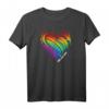 CSD LGBT Regenbogen LGBTQ Herz Pride Love T-Shirt - Perfektes Outfit für Christopher Street Day und Pride Events