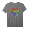 CSD LGBT Regenbogen LGBTQ Herz Pride Love T-Shirt - Perfektes Outfit für Christopher Street Day und Pride Events
