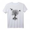 Nordische Mythologie Wikinger T-Shirt mit Yggdrasil, Odins Raben Hugin & Munin – Skandinavische Götter, Runen & Walhalla Symbole