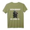Guten Morgen? Ganz Dünnes Eis Waschbär T-Shirt mit Kaffee-Spruch – Lustiges Shirt für Morgenmuffel, Büro und Home Office
