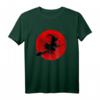 Hexe auf Besen mit Vollmond - Lustiges Halloween T-Shirt für Kinder, Frauen & Männer für Party, Süßes oder Saures & All Hallow's Eve