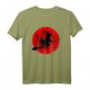 Hexe auf Besen mit Vollmond - Lustiges Halloween T-Shirt für Kinder, Frauen & Männer für Party, Süßes oder Saures & All Hallow's Eve
