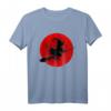 Hexe auf Besen mit Vollmond - Lustiges Halloween T-Shirt für Kinder, Frauen & Männer für Party, Süßes oder Saures & All Hallow's Eve