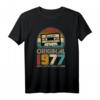 1977 Vintage Geburtstag Retro T-Shirt – Lustiges Geschenk für 45. Geburtstagskinder mit Kassette Motiv für Männer und Frauen