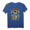 1977 Vintage Geburtstag Retro T-Shirt – Lustiges Geschenk für 45. Geburtstagskinder mit Kassette Motiv für Männer und Frauen