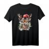 Entzückender Hirsch mit Weihnachtsmütze - Festliches Weihnachten T-Shirt für Tierliebhaber und Weihnachtsfans