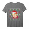 Hässliches Weihnachts-T-Shirt mit Angela Merkel - Lustiges Xmas Motiv, Geschenkidee für Freunde & Familie