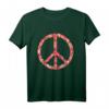 Hippie Peace Zeichen mit Blumen - Retro Flower Power Kostüm T-Shirt für Festivals, Motto Partys & Vintage Events