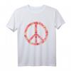 Hippie Peace Zeichen mit Blumen - Retro Flower Power Kostüm T-Shirt für Festivals, Motto Partys & Vintage Events