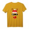 Lustiges Weihnachts Rentier T-Shirt mit roter Nase, Mütze & Sonnenbrille – Perfekt für die Adventszeit & festliche Geschenke