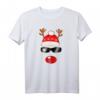 Lustiges Weihnachts Rentier T-Shirt mit roter Nase, Mütze & Sonnenbrille – Perfekt für die Adventszeit & festliche Geschenke