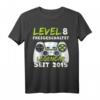 Level 8 Geburtstag T-Shirt für Jungen - Lustiges Gamer Geschenk & Dekoration für 8-Jährige
