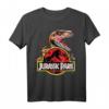 Jurassic Park Raptor Around Classic Logo T-Shirt - Offiziell lizenziertes Jurassic Park Apparel für Dinosaurier Fans