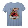 Jurassic Park Raptor Around Classic Logo T-Shirt - Offiziell lizenziertes Jurassic Park Apparel für Dinosaurier Fans