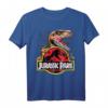 Jurassic Park Raptor Around Classic Logo T-Shirt - Offiziell lizenziertes Jurassic Park Apparel für Dinosaurier Fans