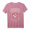 70. Geburtstag Oldtimer T-Shirt mit Spruch 'Schonend Behandeln! Der Oldtimer ist 70 Jahre alt!' – Humorvolles Geschenk für Männer, Väter, Opas & Autosammler