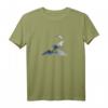Steinbock Silhouette mit Berg, Wald & Nebel - Natur Wandern T-Shirt für Bergsteiger, Wanderer & Outdoor-Enthusiasten