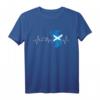 Schottland Flagge Herzschlag Schottin Schotte Geschenkidee T-Shirt – Witziges Fan-Shirt für Schottland-Liebhaber zu Geburtstag & Weihnachten