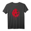Anarchie Symbol Punk Rock T-Shirt im Graffiti Look – Cooles Geschenk für Punk Fans und Anarchisten