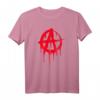 Anarchie Symbol Punk Rock T-Shirt im Graffiti Look – Cooles Geschenk für Punk Fans und Anarchisten