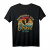 Befördert zum Onkel 2024 Vintage Retro T-Shirt – Perfekt für Schwangerschaftsverkündung und Babyparty-Geschenke
