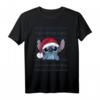HapPanda Lilo & Stitch Christmas Stitch Santa Hat T-Shirt – Offiziell lizenziertes Disney Fanartikel für festliche Geburtstagsfeier
