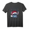 HapPanda Lilo & Stitch Christmas Stitch Santa Hat T-Shirt – Offiziell lizenziertes Disney Fanartikel für festliche Geburtstagsfeier