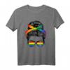 Regenbogen Dutt Schwul LGBT Gay Homosexualität T-Shirt – Lustiges Supporter Outfit für Lesben, Schwule & Queere, ideal für Pride & CSD