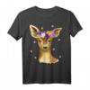 Baby Reh Rehkitz Blumen Konfetti T-Shirt – Perfektes Geschenk für Waldtier- und Rehliebhaber, ideal für Frühling, Sommer, Ostern, Geburtstag & Weihnachten