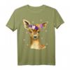 Baby Reh Rehkitz Blumen Konfetti T-Shirt – Perfektes Geschenk für Waldtier- und Rehliebhaber, ideal für Frühling, Sommer, Ostern, Geburtstag & Weihnachten