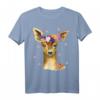 Baby Reh Rehkitz Blumen Konfetti T-Shirt – Perfektes Geschenk für Waldtier- und Rehliebhaber, ideal für Frühling, Sommer, Ostern, Geburtstag & Weihnachten