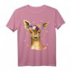 Baby Reh Rehkitz Blumen Konfetti T-Shirt – Perfektes Geschenk für Waldtier- und Rehliebhaber, ideal für Frühling, Sommer, Ostern, Geburtstag & Weihnachten