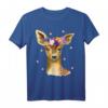 Baby Reh Rehkitz Blumen Konfetti T-Shirt – Perfektes Geschenk für Waldtier- und Rehliebhaber, ideal für Frühling, Sommer, Ostern, Geburtstag & Weihnachten
