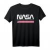 NASA T-Shirt mit Wurm Logo & US Flagge – Trendiges Raumfahrt Graphic Tee für Science Fiction, Astronomie & Weltraumfans, Geschenk zum Geburtstag & Weihnachten
