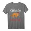Offizielles Faultier Weihnachts-Schlafshirt mit Lichterketten – Lustiges Pyjama-T-Shirt für ein entspanntes Faultierweihnachtsfest