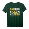 Lustiges Bier T-Shirt 'saufen ficken kotzen radler ist für fotzen' – Perfekt für Partys, Bierfeste & als Geschenk für Bierliebhaber