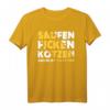 Lustiges Bier T-Shirt 'saufen ficken kotzen radler ist für fotzen' – Perfekt für Partys, Bierfeste & als Geschenk für Bierliebhaber