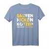 Lustiges Bier T-Shirt 'saufen ficken kotzen radler ist für fotzen' – Perfekt für Partys, Bierfeste & als Geschenk für Bierliebhaber