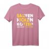 Lustiges Bier T-Shirt 'saufen ficken kotzen radler ist für fotzen' – Perfekt für Partys, Bierfeste & als Geschenk für Bierliebhaber