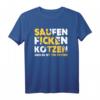 Lustiges Bier T-Shirt 'saufen ficken kotzen radler ist für fotzen' – Perfekt für Partys, Bierfeste & als Geschenk für Bierliebhaber