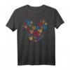 HapPanda Mickey Mouse Icon Retro Rainbow T-Shirt – Offizielles Disney Merchandise für Männer, Frauen, Jungen & Mädchen