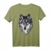 Wolf Waldtier Natur Vintage Aufdruck Tier Motiv - Hochwertiges T-Shirt mit Wolfskopf für Natur- und Tierliebhaber
