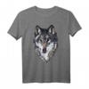 Wolf Waldtier Natur Vintage Aufdruck Tier Motiv - Hochwertiges T-Shirt mit Wolfskopf für Natur- und Tierliebhaber