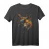 Wolf Bunt Herbst Blätter - Tier Kunst Motiv Wolf T-Shirt für Tierliebhaber, Naturfreunde und Geschenkideen