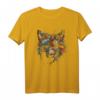 Wolf Bunt Herbst Blätter - Tier Kunst Motiv Wolf T-Shirt für Tierliebhaber, Naturfreunde und Geschenkideen