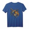 Wolf Bunt Herbst Blätter - Tier Kunst Motiv Wolf T-Shirt für Tierliebhaber, Naturfreunde und Geschenkideen