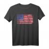 T-Shirt mit amerikanischer Flagge für Herren, Damen & Kinder – Klassisch geschnitten, doppelt genähter Saum, patriotische Kleidung für Fans